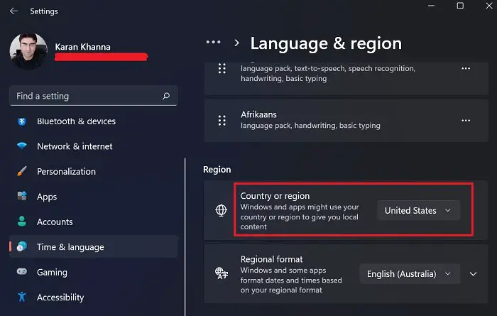 How to override default Regional Format settings in Windows 11