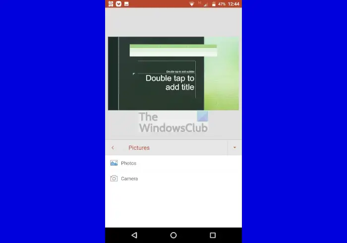 how to add pictures in powerpoint presentation in mobile