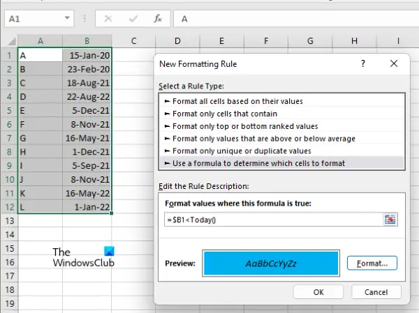 Highlight Rows With Dates Using Conditional Formatting In Excel