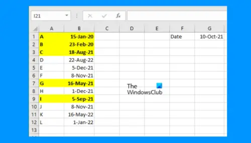 Highlight Rows With Dates Using Conditional Formatting In Excel 6177
