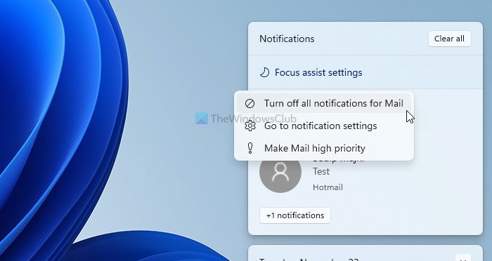 How To Turn Off On Or Manage Notifications In Windows 11 | thewindowsclub