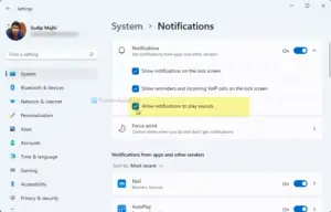 How to Turn Off/On or Manage Notifications in Windows 11