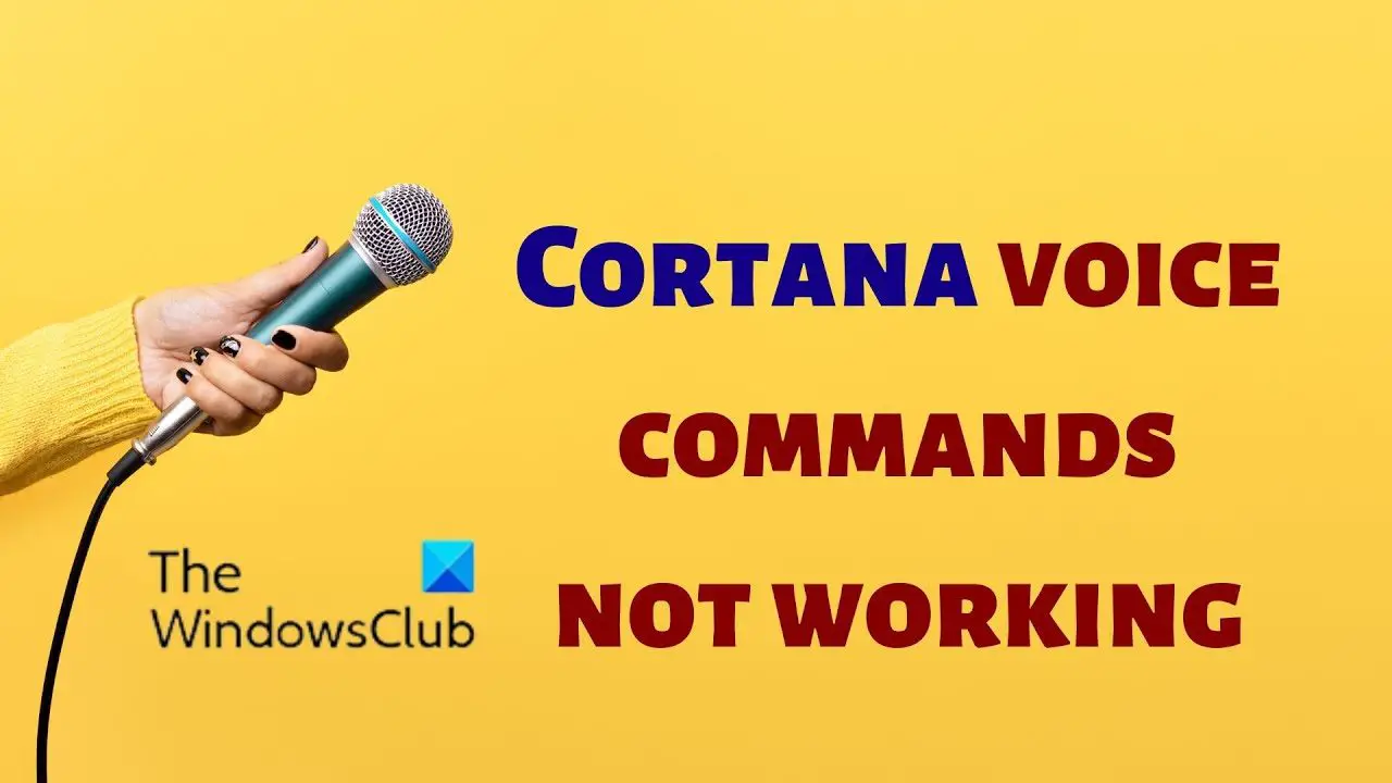 Cortana voice commands not working on Windows 11 10