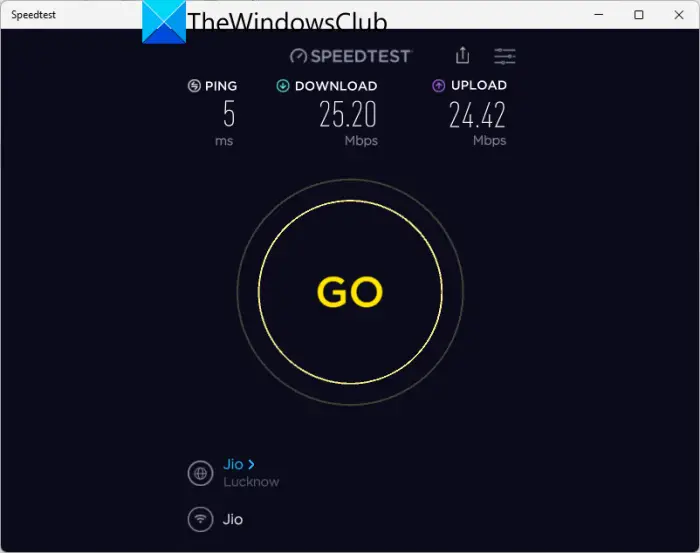 what are good internet speed test results