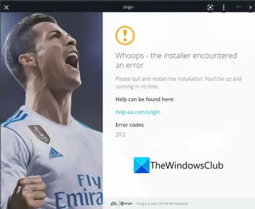 Origin Fails To Install With Error Code 20 2