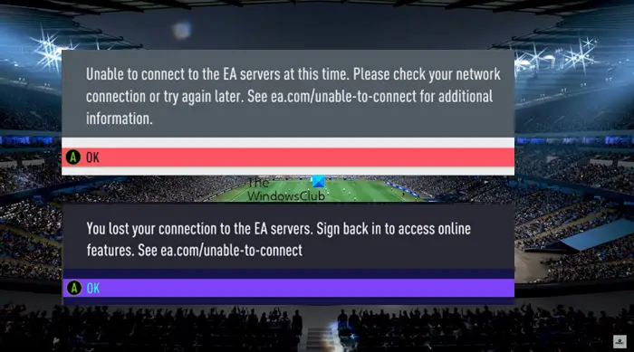 Es Kann Keine Verbindung Zu Ea-Servern Hergestellt Werden;  Du Hast Die Verbindung Zu Den Ea-Servern Verloren