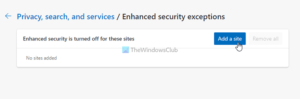 Enable Enhanced Security Exceptions In Microsoft Edge