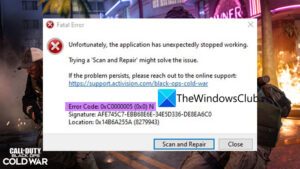 Fix Error Code 0xC0000005 (0x0) N In COD Black Ops Cold War