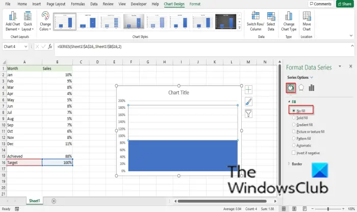 How to create a Thermometer Chart in Excel