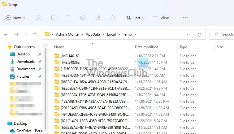 Delete Temporary Files Windows