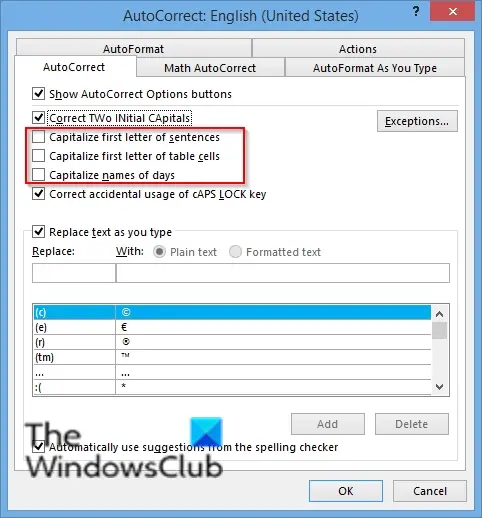 How To Enable And Disable Auto capitalization In Word