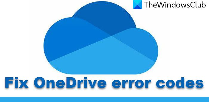 Fix OneDrive error codes