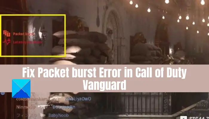 Fix Packet burst Error in Call of Duty Vanguard