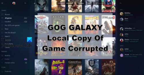 Fix GOG Galaxy Game Corrupted Data Issue