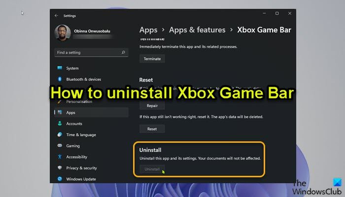 windows 10 xbox app uninstall