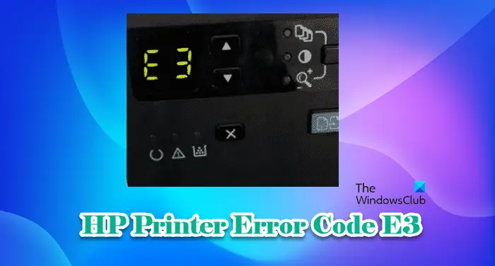 HP Printer Error Code E3