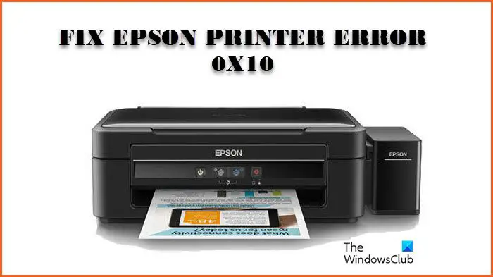 Fix Epson Printer Error 0x10