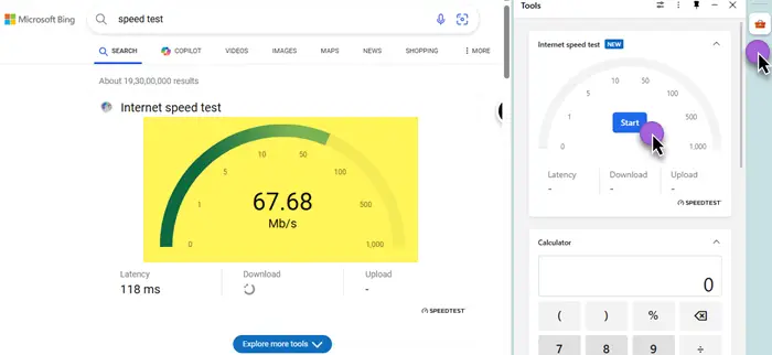 How to check Internet Speed using Microsoft Edge Tools