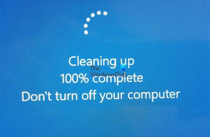 cleaning up windows 10 don't turn off