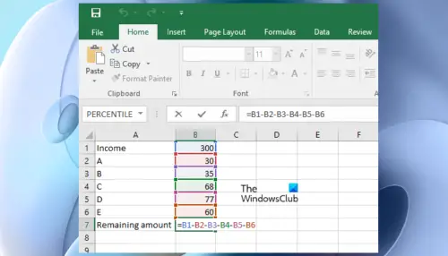 Excel Formula Multiple Cells