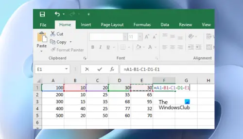 how-to-subtract-multiple-cells-in-excel