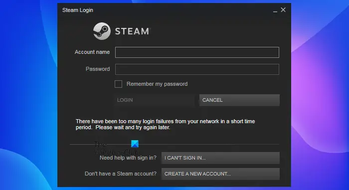 Fix There have been too many login failures Steam error - 22