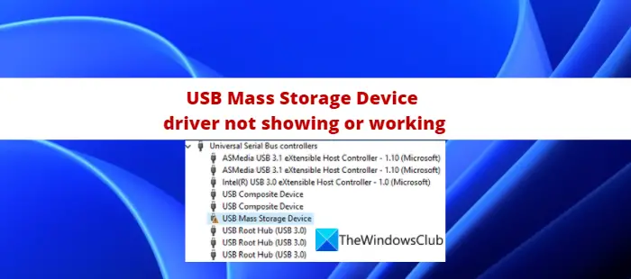 usb mass storage device driver windows 10 download