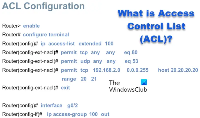 What Function Describe The Uses Of An Access Control List Culver 