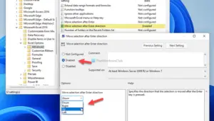 How To Change Direction Of The Enter Key In Excel