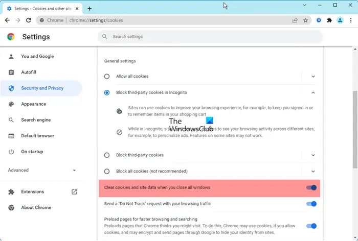 How To Automatically Clear Chrome Browsing Data On Exit