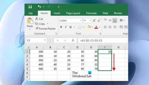 how-to-subtract-multiple-cells-in-excel