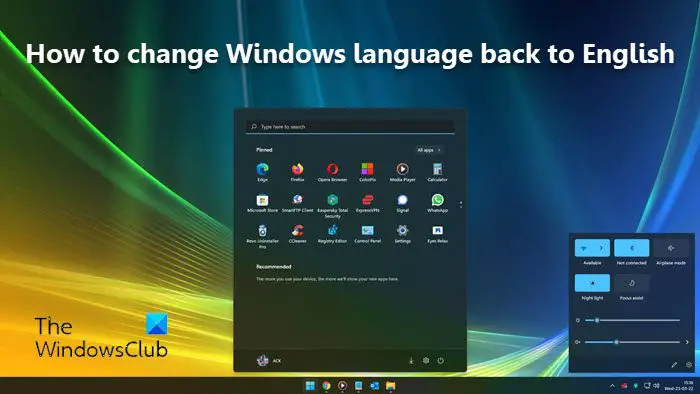 So Ändern Sie Die Windows-Sprache Wieder Auf Englisch