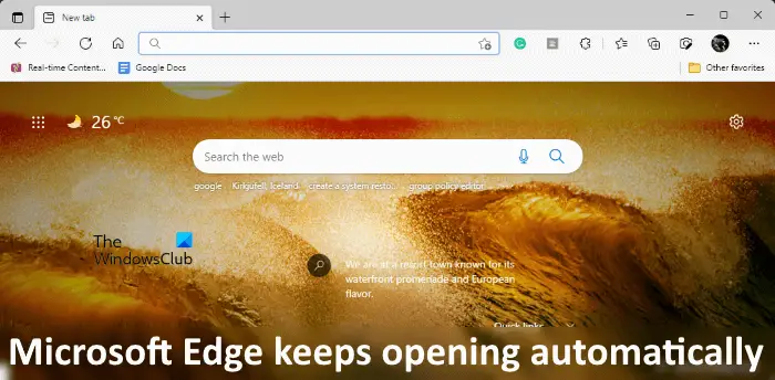 Microsoft Edge Wird Weiterhin Automatisch Geöffnet