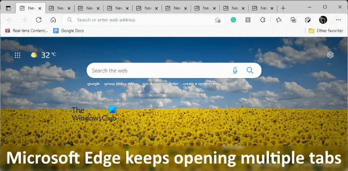 Microsoft Edge Öffnet Ständig Mehrere Registerkarten