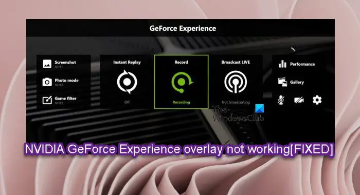 La Superposition Nvidia Geforce Experience Ne Fonctionne Pas