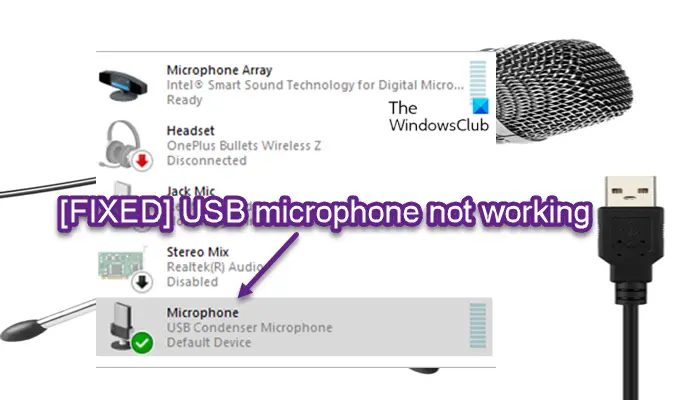USB microphone not working on Windows 11/10