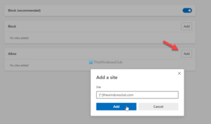 How To Allow Or Block Pop-up Windows On Specific Sites In Edge