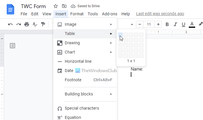 How To Create Fillable Form In Google Docs