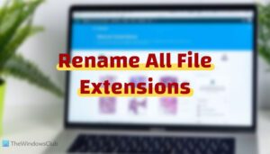 how to rename all file extensions in a folder