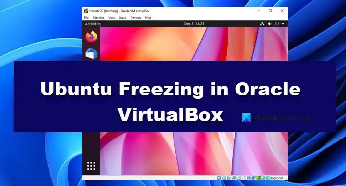 Ubuntu Friert In Oracle Virtualbox Ein