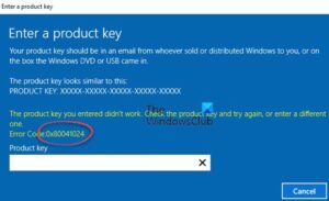 Fix 0x80041024 Windows Activation Error Code