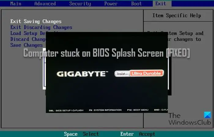 Computer Bleibt Im Bios-Begrüßungsbildschirm Hängen