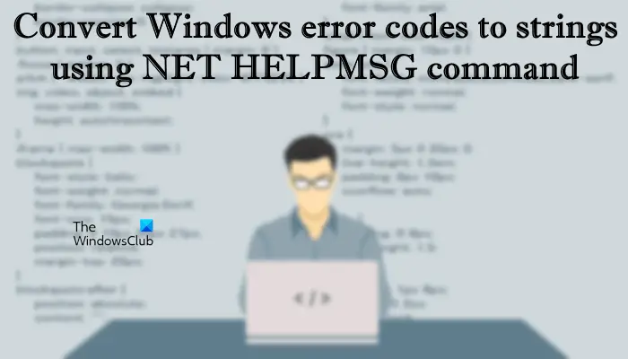 Convert Windows error codes to strings using NET HELPMSG command - 54