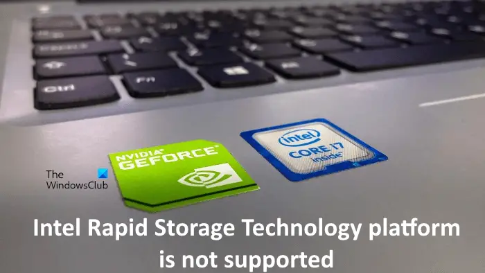 Plate-Forme Intel Rapid Storage Technology Non Prise En Charge