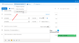 Send Outlook Invite Without Showing Recipients Hide Attendee List