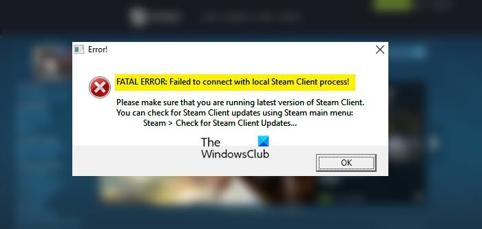 How To Fix FATAL ERROR: Failed to Connect with Local Steam Client Process -  CSGO FIX 2020 