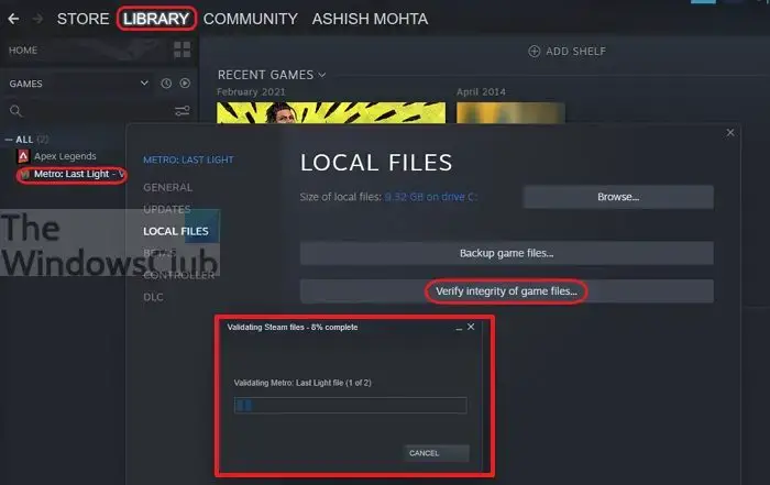 verify integrity of game files