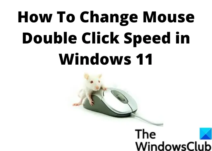 How to Increase or Decrease the Mouse Double-click Speed