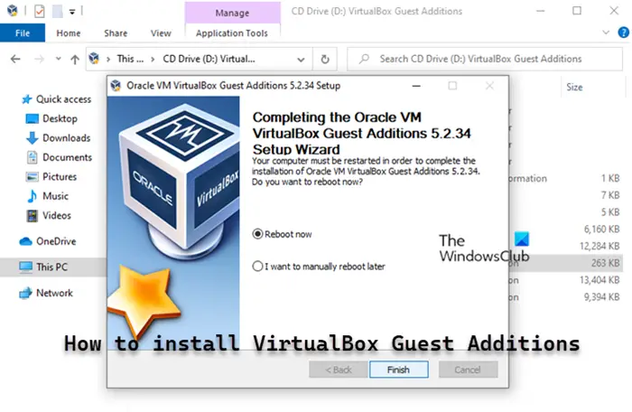 Install VirtualBox Guest Additions