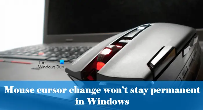Mouse cursor change won't stay permanent in Windows 11/10